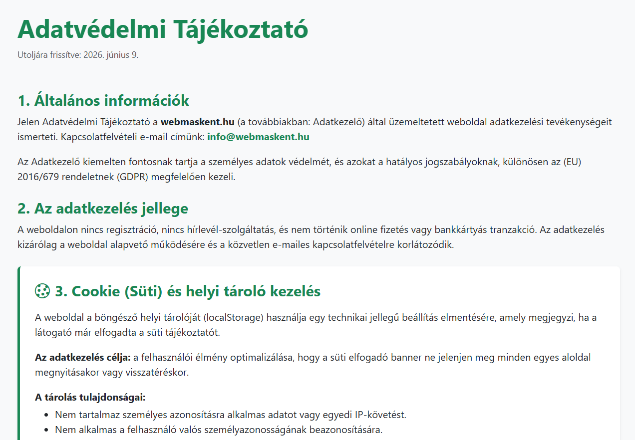 Adatvédelmi tájékoztató illusztráció